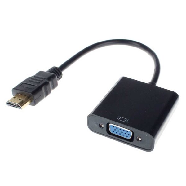 Конвертер, переходник HDMI - VGA, D-SUB, Up to 1080p + Аудиокабель, Black Черный (ZLY4120905A)
