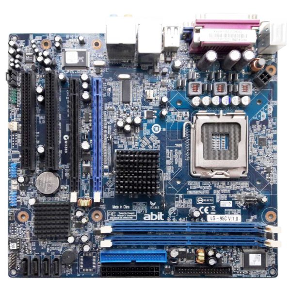 Материнская плата Abit LG-95C V:1.0 LGA775 Intel 945GC 2xDDR2 SVGA 2xPCI-E x16, 2xPCI LAN 4xSATA MicroATX