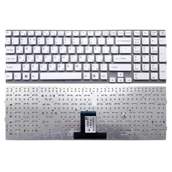Клавиатура для ноутбука Sony Vaio VPC-EB, VPCEB White Белая, без рамки (148793271, MP-09L23SU-8861, 550102M13-515-G)