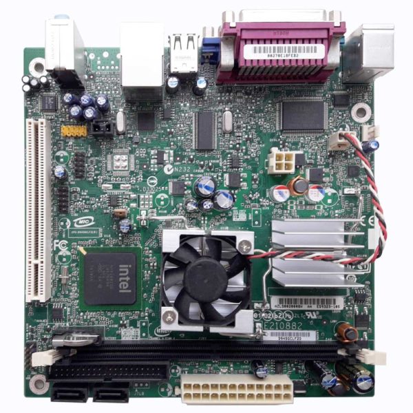 Материнская плата INTEL D945GCLF2D Intel 945GC, CPU Atom 330 2x1.6 Ггц, 1xDDR2 DIMM, 1xPCI, 2xSATA, встроенный звук: HDA, 5.1, встроенная графика Intel Graphics Media Accelerator 950, Ethernet: 1000 Мбит/с, форм-фактор mini-ITX