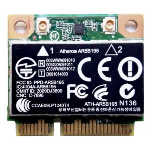 Модуль Wi-Fi + Bluetooh BT 3.0 Mini PCI-E Atheros AR5B195 802.11b/g/n (593127-001, 592775-001, WCBN606AH-H1, ATH-AR5B195, Atheros AR5B195)