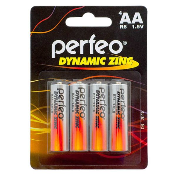 Батарея AA Perfeo R6/4BL Dynamic Zinc (4 штуки в блистере)