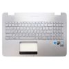 Верхняя часть корпуса с клавиатурой для ноутбука Asus GL551, GL551J Silver Серебристая, без тачпада (13NB0AH1AM0501, 13NB05T1P1901X)