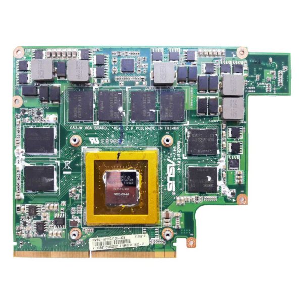 Видеокарта Asus G53JW Geforce GTX 560 DDR5 3 ГБ для ноутбука Asus G53S, G53SX, G53JW, G73SW, G73JW (G53JW VGA BOARD REV. 2.0, 60-N7CVG1100-A03, 69N0LKV11A03-01) на восстановление или запчасти