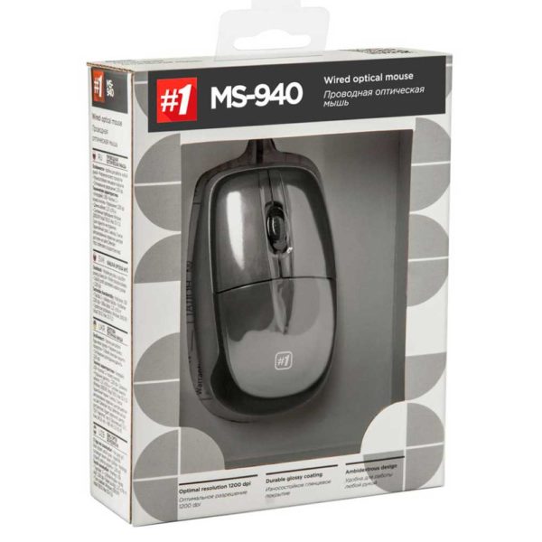 Мышь USB Defender MS-940 Grey Серый