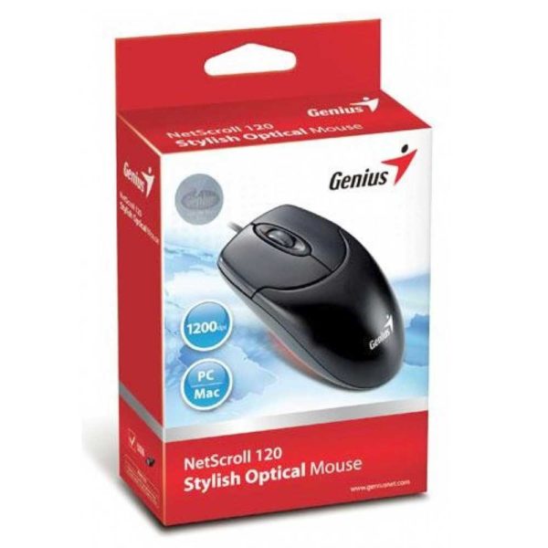 Мышь USB Genius NetSсroll 120 V2 Black Чёрная, G5 (31010235100)