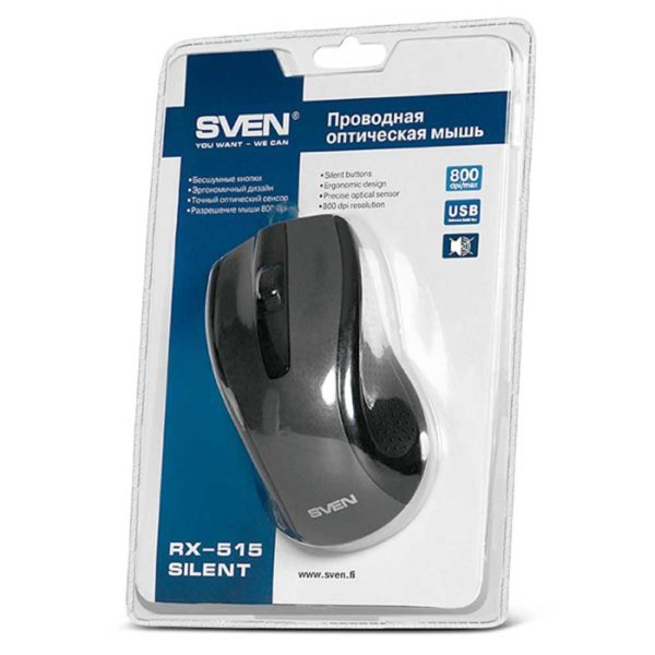 Мышь USB Sven RX-515 Black Чёрная