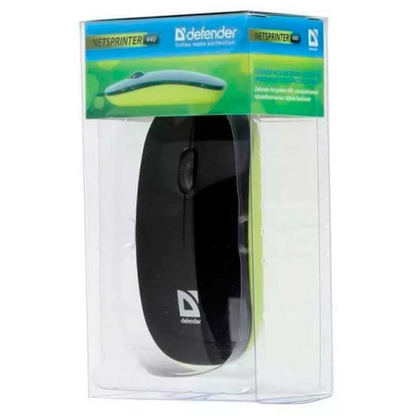 Мышь USB Defender NetSprinter 440BG Black/Green Черно-зеленая