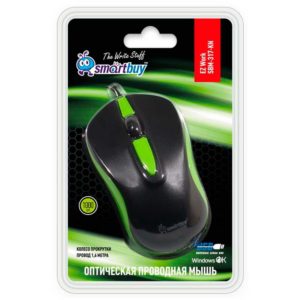 Мышь USB SmartBuy 317 Black/Green (SBM-317-KN)