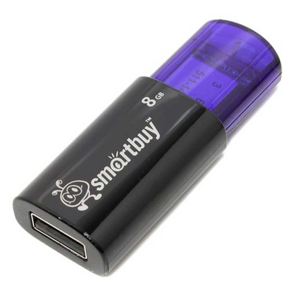 Флеш-накопитель 8 ГБ USB 2.0 SmartBuy Click Blue Синий (SB8GBCL-B)