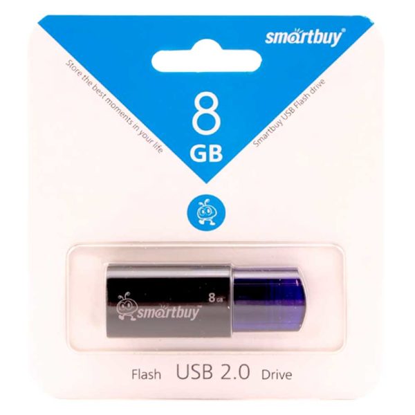 Флеш-накопитель 8 ГБ USB 2.0 SmartBuy Click Blue Синий (SB8GBCL-B)