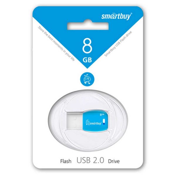 Флеш-накопитель 8 ГБ USB 2.0 SmartBuy Cobra Blue Синий (SB8GBCR-B)