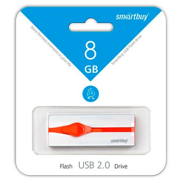 Флеш-накопитель 8 ГБ USB 2.0 SmartBuy Comet White Белый (SB8GBCMT-W)