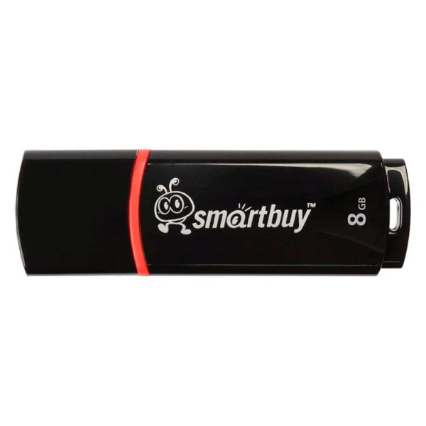 Флеш-накопитель 8 ГБ USB 2.0 SmartBuy Crown Black Черный (SB8GBCRW-K)