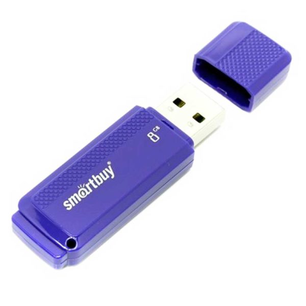 Флеш-накопитель 8 ГБ USB 2.0 SmartBuy Dock Blue Синий (SB8GBDK-B)