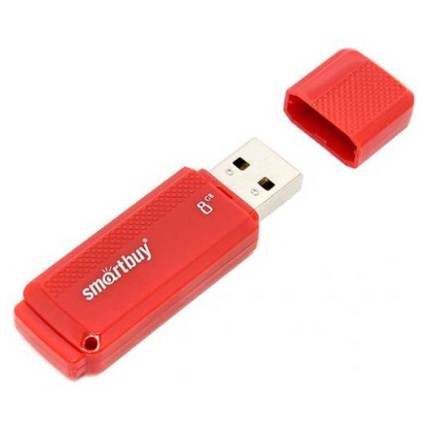 Флеш-накопитель 8 ГБ USB 2.0 SmartBuy Dock Red Красный (SB8GBDK-R)