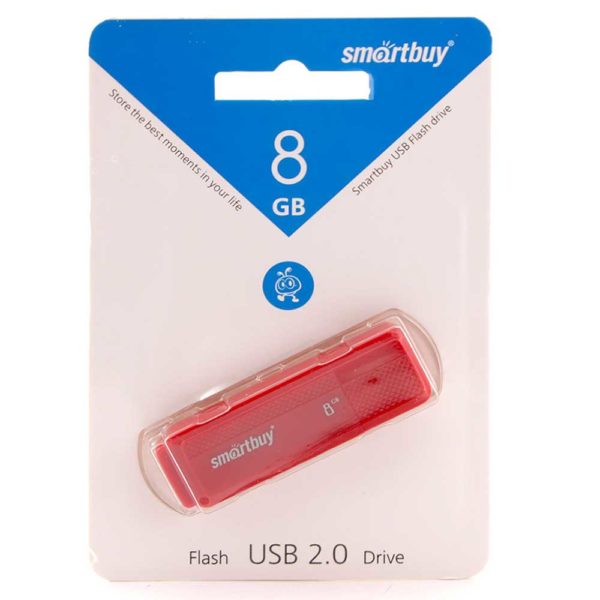 Флеш-накопитель 8 ГБ USB 2.0 SmartBuy Dock Red Красный (SB8GBDK-R)