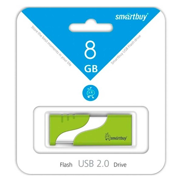 Флеш-накопитель 8 ГБ USB 2.0 SmartBuy Hatch Green Зеленый (SB8GBHTH-G)