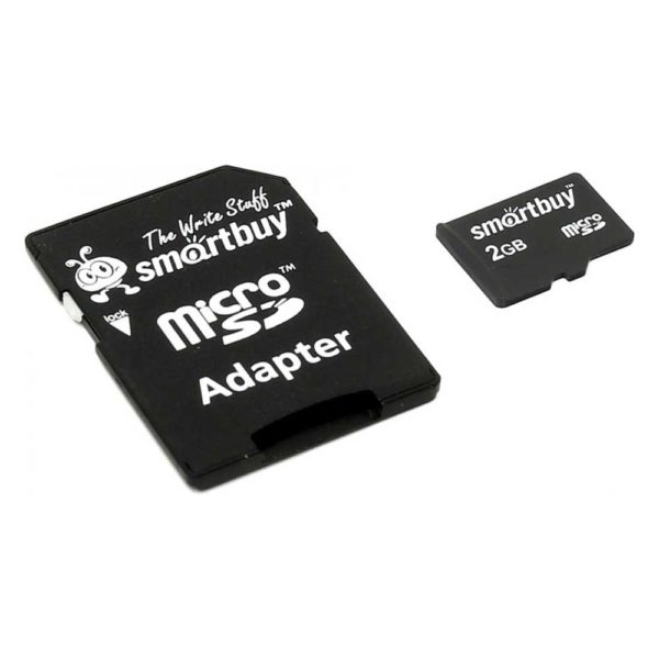 Карта памяти MicroSD SmartBuy 2 ГБ с адаптером SD (SB2GBSD-01)