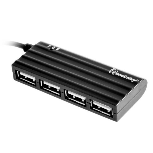 Разветвитель USB 2.0 на 4 порта SmartBuy Black Черный (SBHA-6810-K)