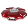 Разветвитель USB 2.0 на 4 порта SmartBuy UFO Red Красный (SBHA-143-R)