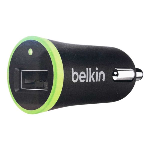 Автомобильное зарядное устройство "Belkin" с USB выходом 2.1A Black Черное, коробка (F8J051qeBLK)