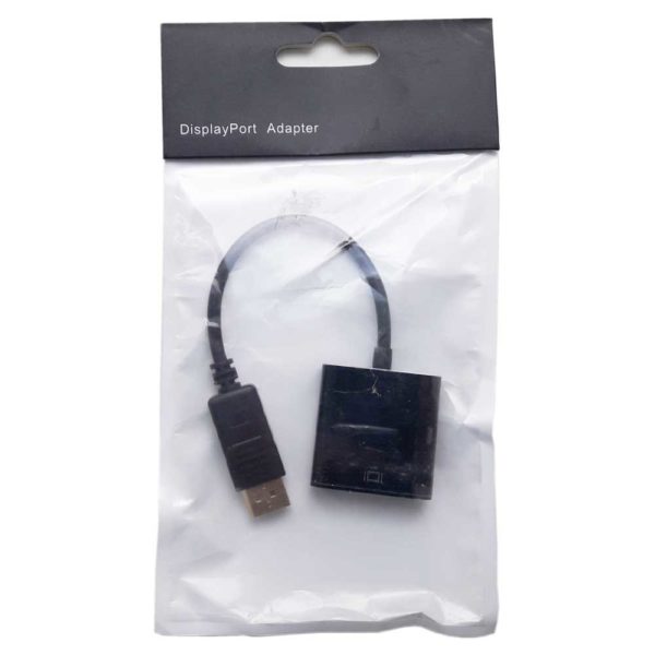 Конвертер, переходник, адаптер DisplayPort - VGA, D-SUB Up to 1080p 15 см, Black Черный (OEM)