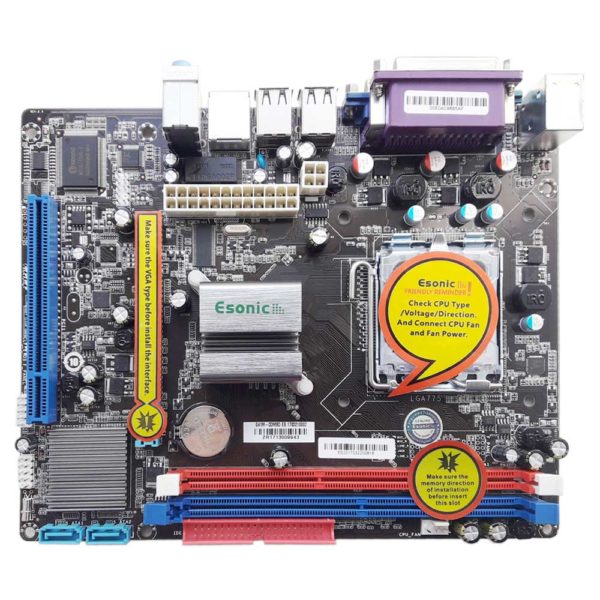 Материнская плата Esonic G41M-COMBO LGA775 Intel G41 1xDDR3-1333/1xDDR2-1066, PCI-E x16, VGA D-SUB, 1xPCI, 2xSATA, 1xIDE, COM, LPT, Lan, mATX (G41CEL)