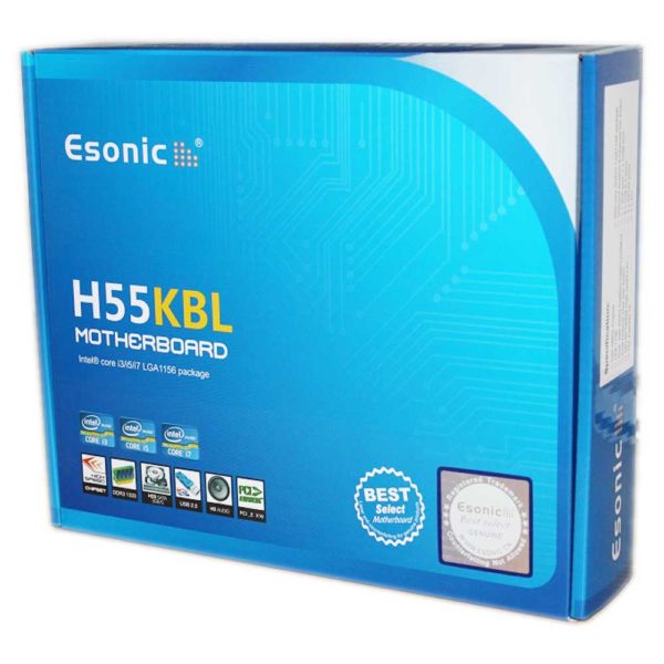 Материнская плата Esonic H55KBL(2) LGA1156 Intel H55, 2xDDR3-1333, PCI-E x16, VGA DSUB, Audio 5.1HD, LAN, 4xSATA, 4xUSB, COM, MicroATX (H55KBL)