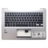 Верхняя часть корпуса с клавиатурой для ноутбука Asus TP300L, TP300LA Silver Серебристая, без тачпада (13NB05Y1AM0221, AM16W000M0, PK1316W215S, 0KNB0-3120RU00, 9Z.N8JSC.D0R, NSK-UQD0R)