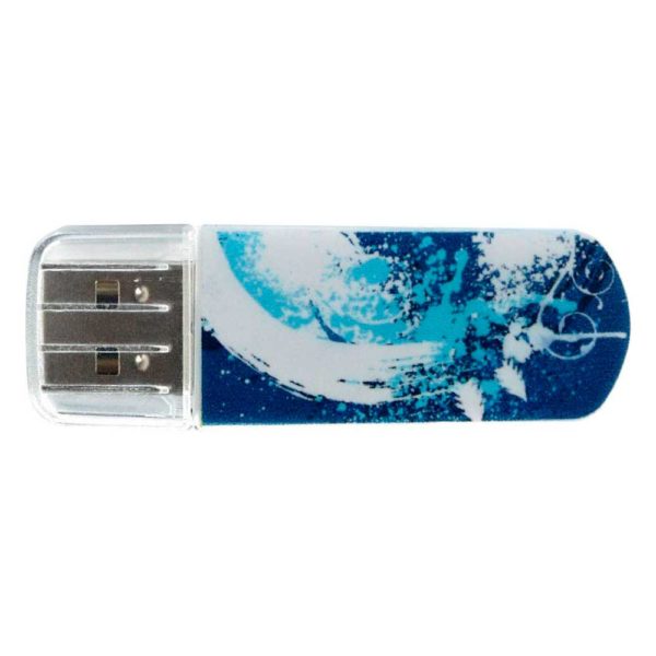 Флеш-накопитель 8 ГБ USB 2.0 Verbatim Mini Graffiti Edition Blue