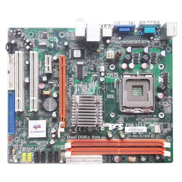 Материнская плата Elitegroup G31T-M7 LGA775, Intel G31, 2xDDR2 PC2-6400, SVGA, 1xPCI-E x16, 1xPCI-E x1, 2xPCI, LAN, 4xSATA, 1xIDE, FDD, MicroATX (ECS G31T-M7, 15-V83-017000)