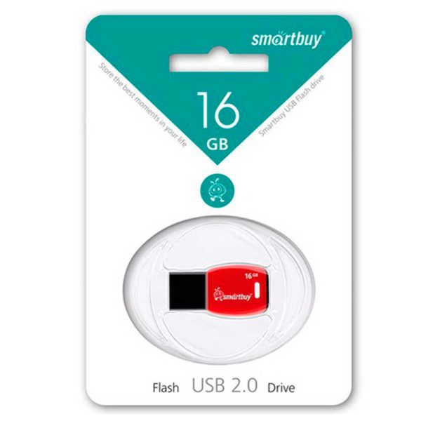 Флеш-накопитель 16 ГБ USB 2.0 SmartBuy Cobra Red Красный