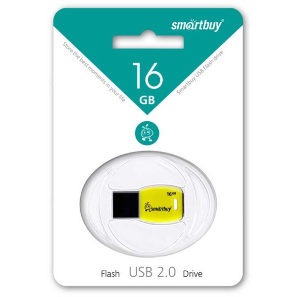 Флеш-накопитель 16 ГБ USB 2.0 SmartBuy Cobra Yellow Желтая (SB16GBCR-Yl)