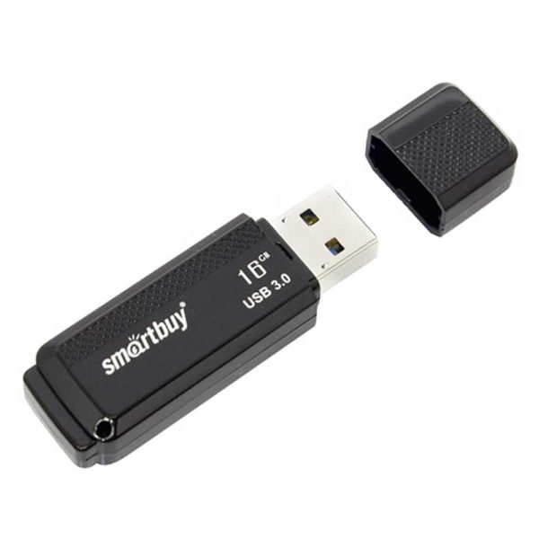 Флеш-накопитель 16 ГБ USB 3.0 SmartBuy Dock Black Черный (SB16GBDK-K3)