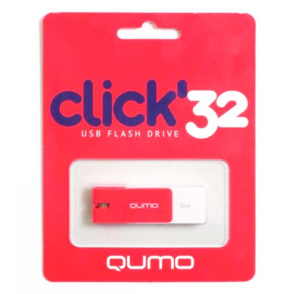 Флеш-накопитель 32 ГБ USB 2.0 Qumo Click Crimson Алый
