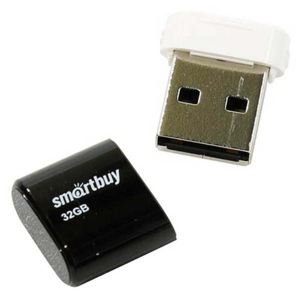 Флеш-накопитель 32 ГБ USB 2.0 SmartBuy LARA Black Черный (SB32GBLARA-K)