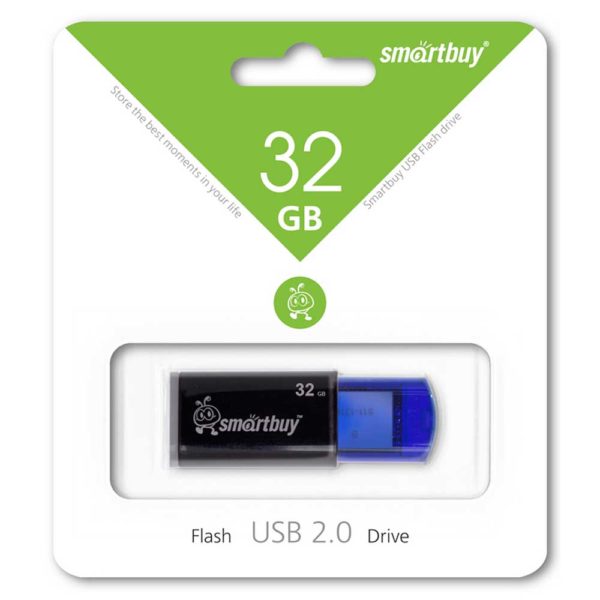 Флеш-накопитель 32 ГБ USB 2.0 SmartBuy Click Blue Голубой (SB32GBCL-B)