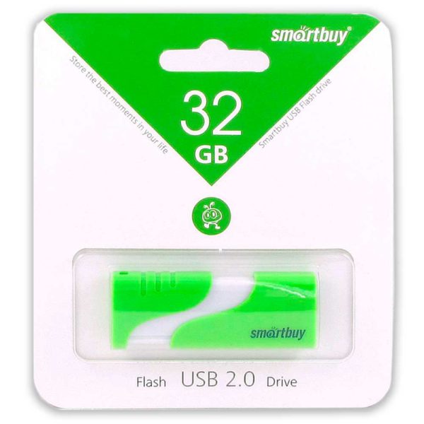 Флеш-накопитель 32 ГБ USB 2.0 SmartBuy Hatch Green Зеленый