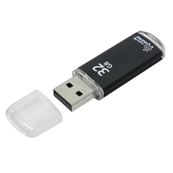 Флеш-накопитель 32 ГБ USB 2.0 SmartBuy V-Cut Black Черный