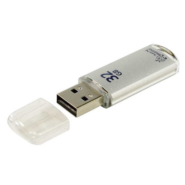 Флеш-накопитель 32 ГБ USB 2.0 SmartBuy V-Cut Silver Серебро