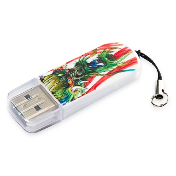 Флеш-накопитель 32 ГБ USB 2.0 VERBATIM Mini Tattoo Edition Dragon