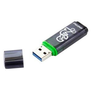 Флеш-накопитель 32 ГБ USB 3.0 SmartBuy Glossy series Dark Grey Серый (SB32GBGS-DG)