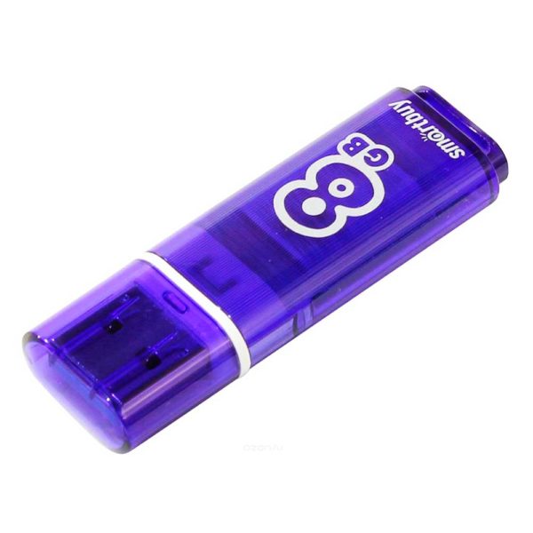 Флеш-накопитель 8 ГБ USB 3.0 SmartBuy Glossy series Dark Blue Синий (SB8GBGS-DB)