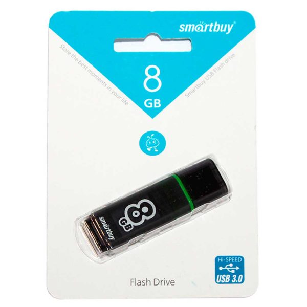 Флеш-накопитель 8 ГБ USB 3.0 SmartBuy Glossy series Dark Grey Серый (SB8GBGS-DG)