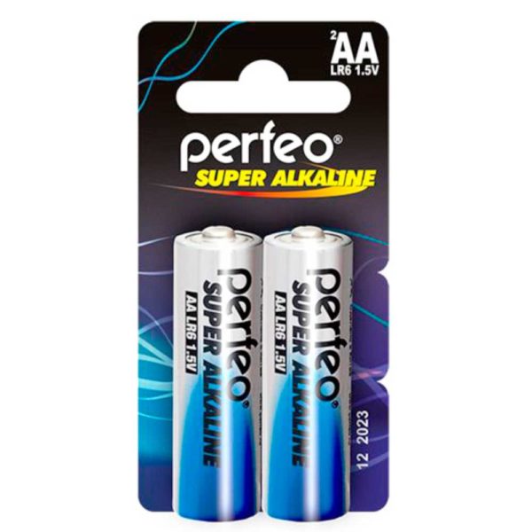 Батарея AA Perfeo LR6/2BL mini, Алкалиновая, 2 штуки в упаковке (LR6/2BL mini)
