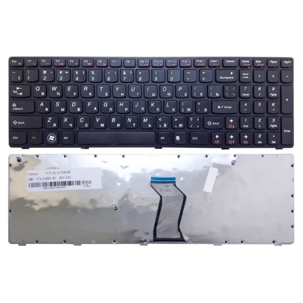 Клавиатура для ноутбука Lenovo G570, G770, G780, B590, B580, V580 Black Черная (25-0170818B, 23B93-RU)