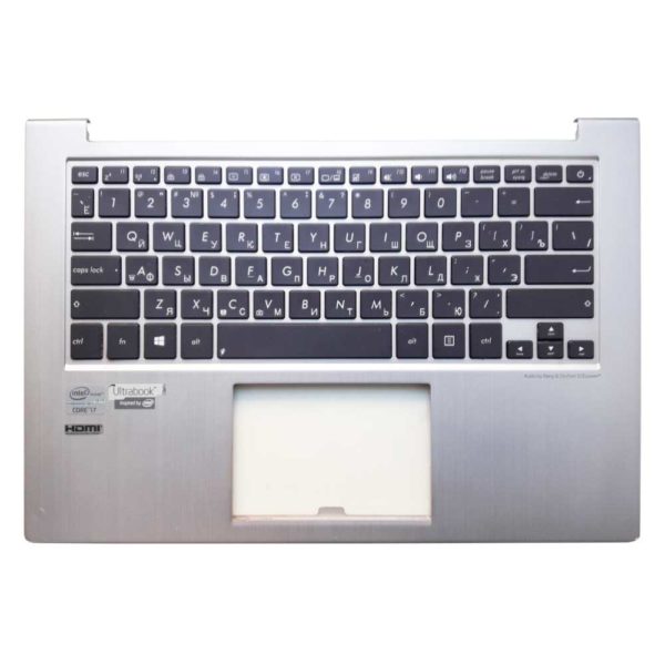 Верхняя часть корпуса с клавиатурой для ноутбука Asus ZenBook Ultrabook UX31A, UX31L с подсветкой, без тачпада (13GNHO1AM031-1, NSK-UQG01, 0K200-00030000, NSK-UQ50R, 0KNB0-3624RU00, 9Z.N8JL0.G01, PK130SQ415S, 9Z.N8JBC.50R)
