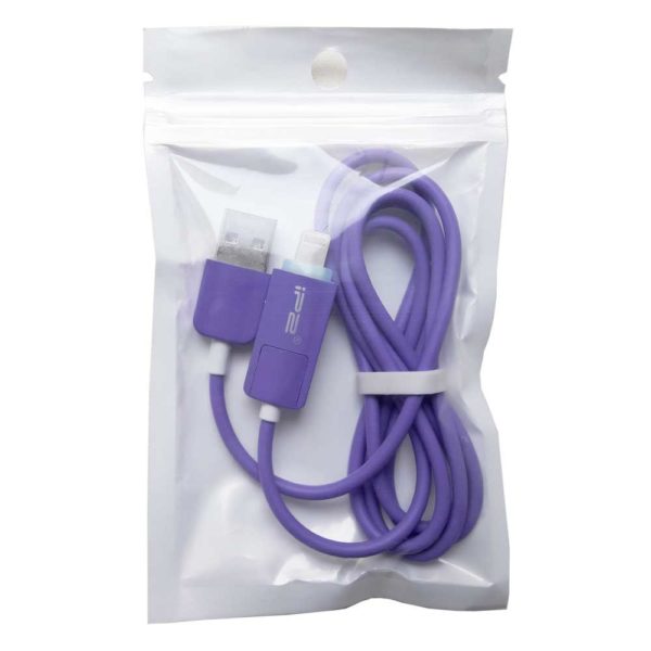 Кабель USB 2.0 A (M) Micro-B & Apple Lightning (M) PNGXE, TPE, 2000 mA 1 метр, Purple Пурпурный (AD-207)