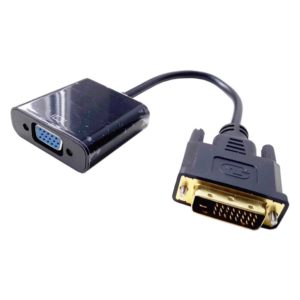Конвертер, переходник, адаптер DVI-D – VGA, D-SUB 15 см, Black Черный (OEM)